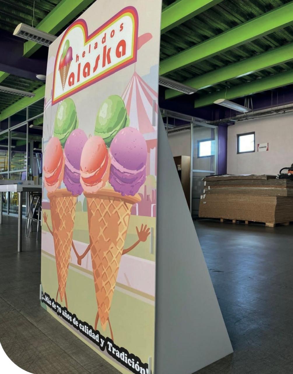 Lona gran formato Helados Alaska